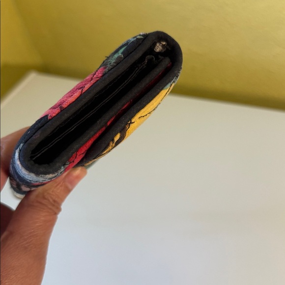 Vera Bradley Quilted Floral Wallet - Black, Yellow, Red, Green - Picture 12 of 15